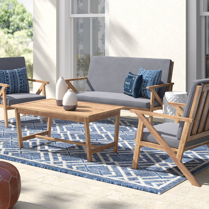 Carly 4 piece sofa set with cushions clearance
